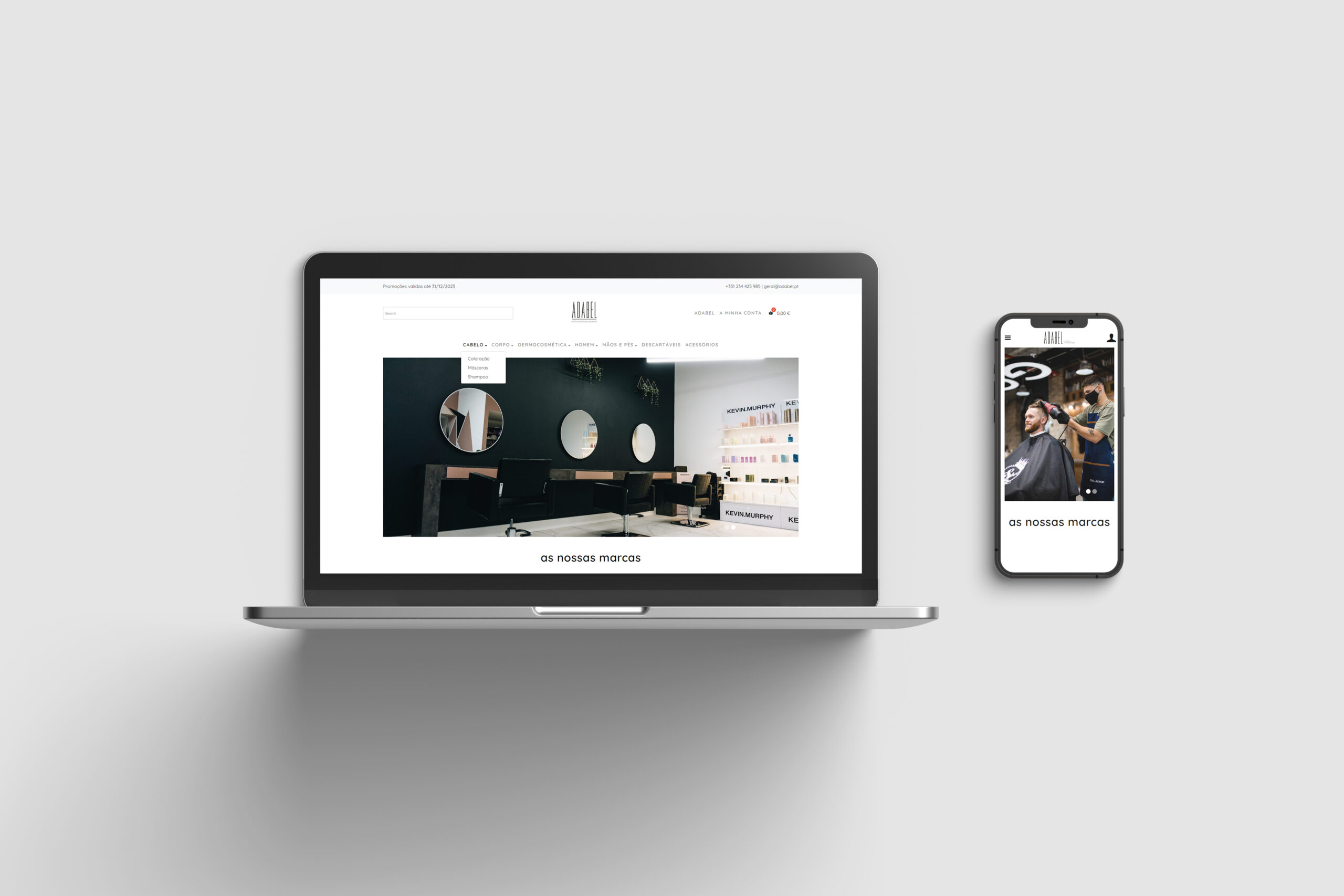 Adabel: nome, marca, plataforma, site e material impresso