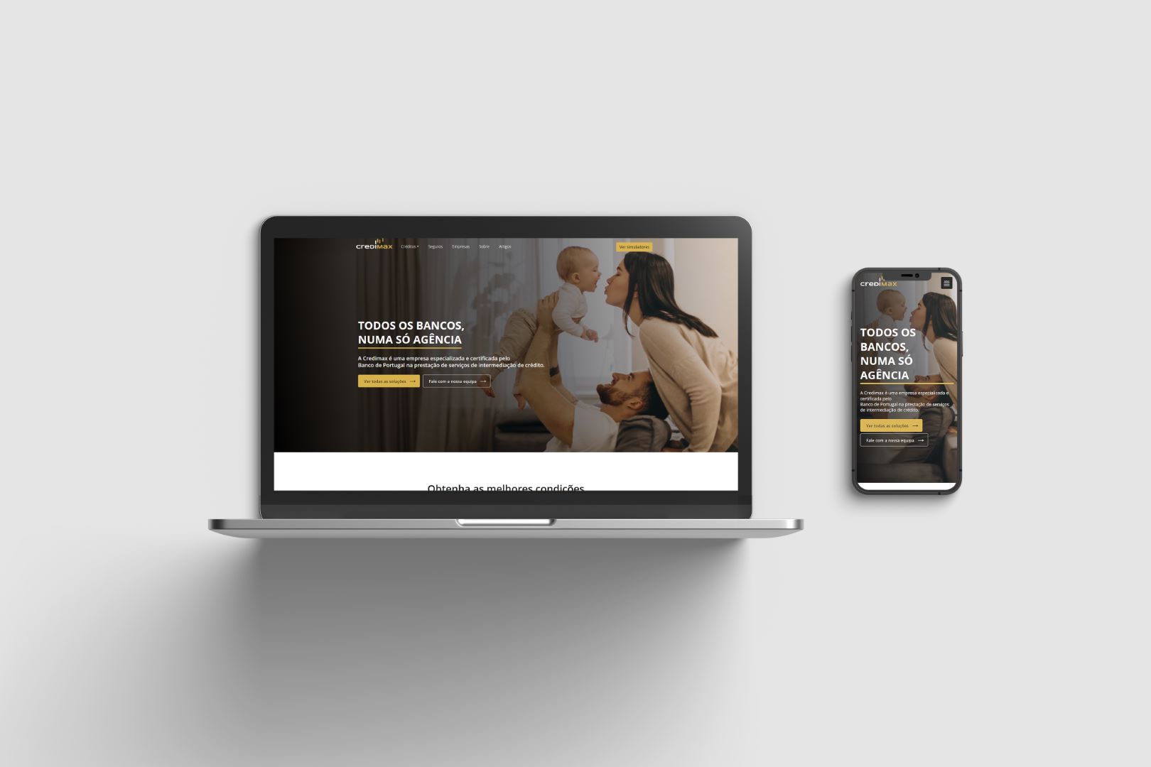 Credimax: site, simuladores, CRM próprio e interligações