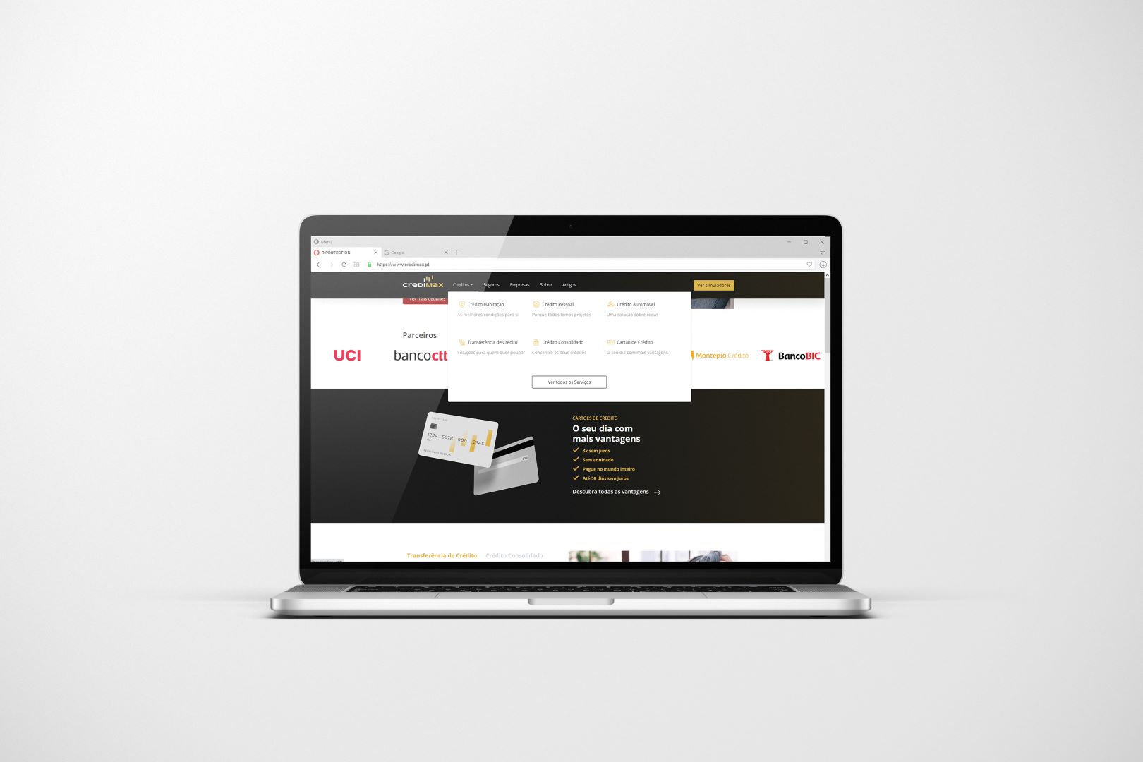 Credimax: site, simuladores, CRM próprio e interligações