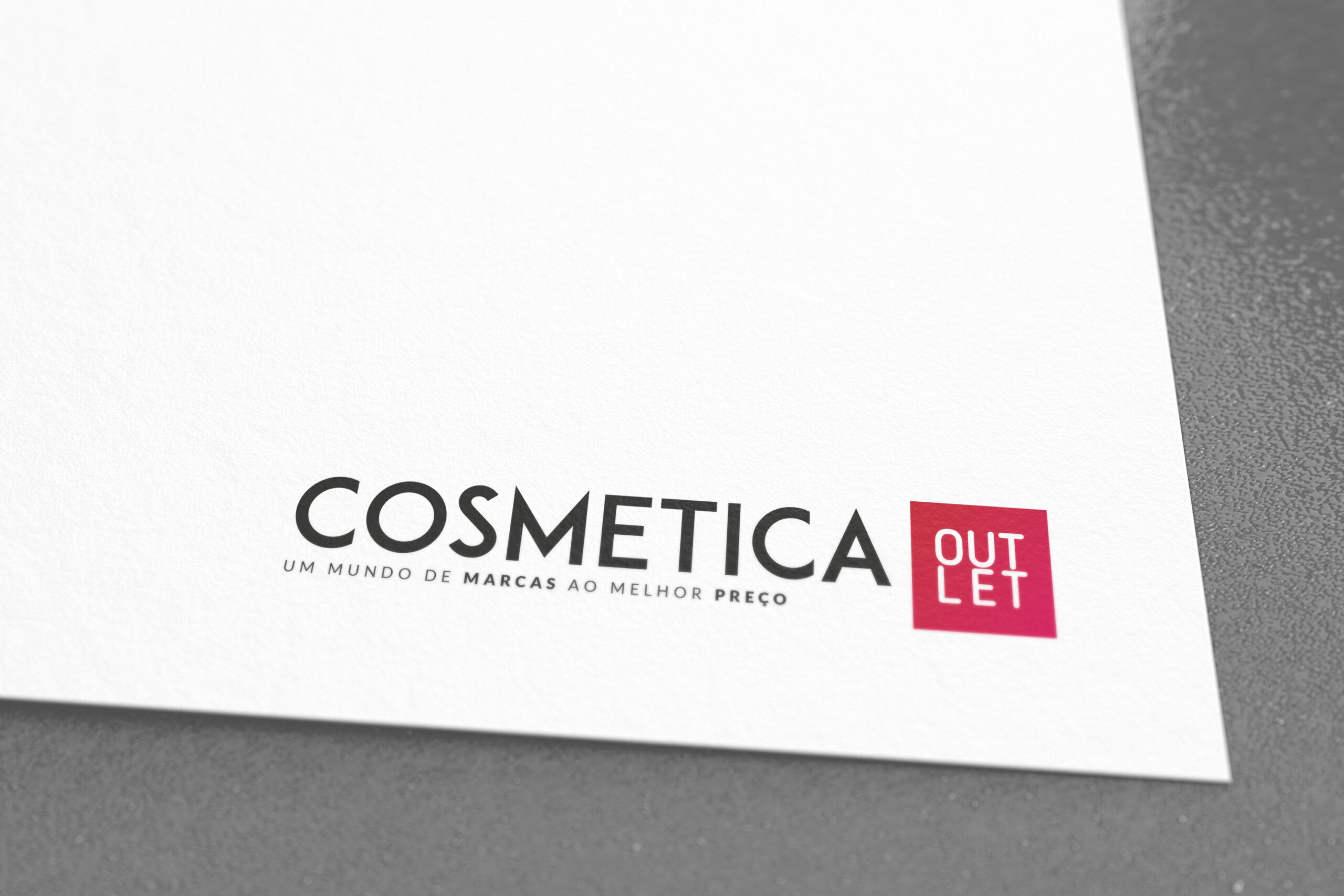 Cosmética outlet: marca, loja online, site, decoração e comunicação